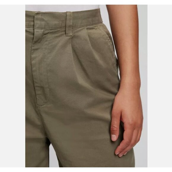 GAP 90's High Rise Pleated Tapered Cotton Khakis Ankle Pants Black Size 8 RT$80 - Picture 3 of 12